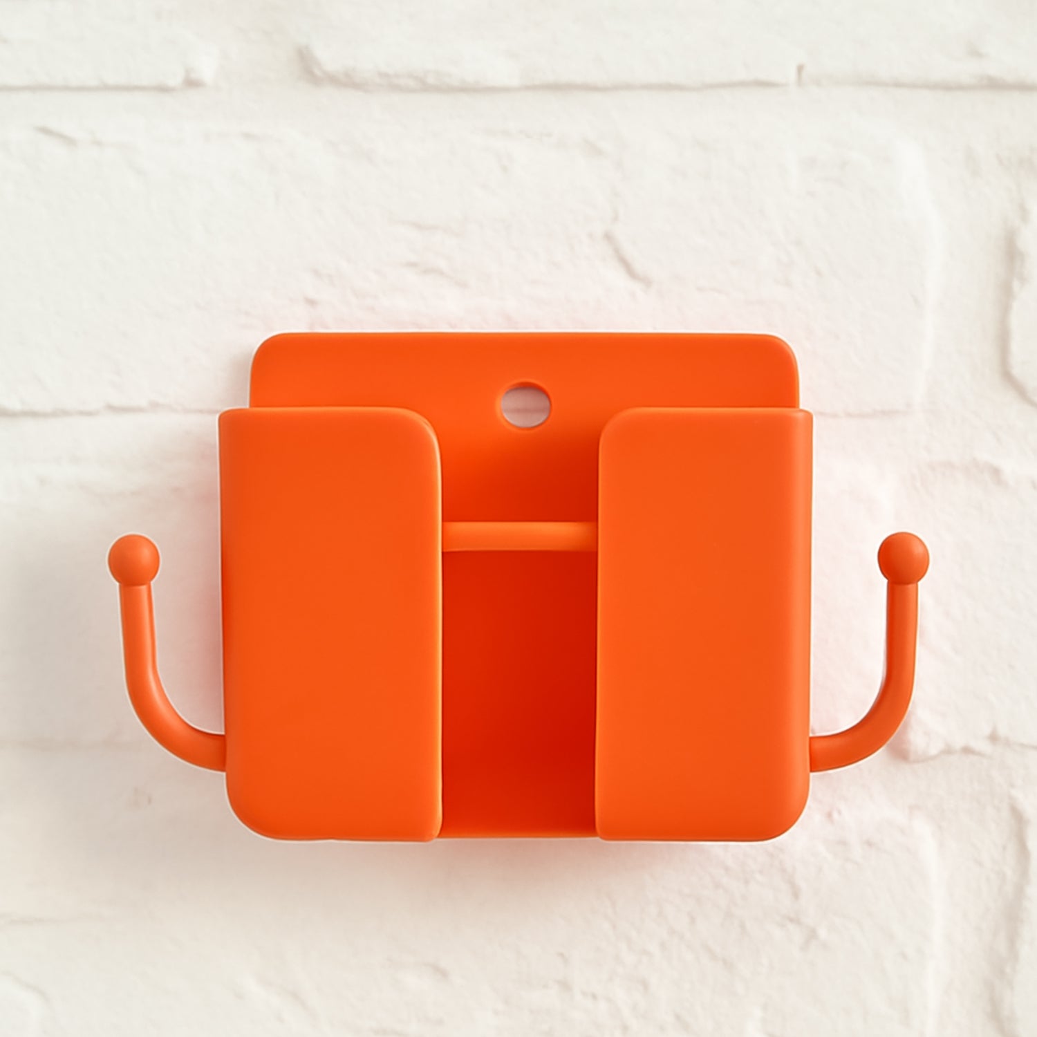 1 Pc Orange Wallmount Mobile Stand With Hook for and stuffs purposes